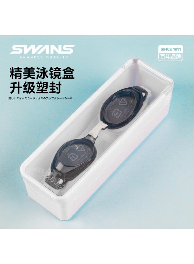 Swans Swimming Goggles Myopia Swimming Cap Women Set Anti-Fog High Definition Swimming Goggles Swimming Goggles Swimming Equipment Full Set Men 500°