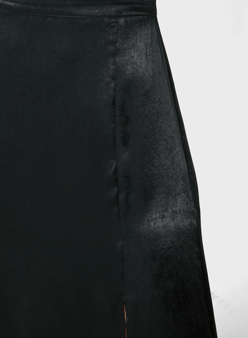 TOPSHOP Double Split Midi Skirt
