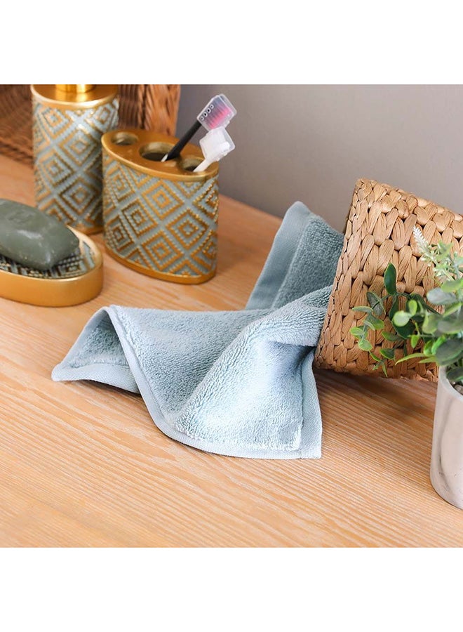 Danube Home Flossy Advance Face Towel 100% Cotton 650 gsm Lightweight Everyday Use Face Towels Ultra Soft And Highly Absorbent For Bathroom Gym L 33 x W 33 Cm-Aqua Blue - Image 2