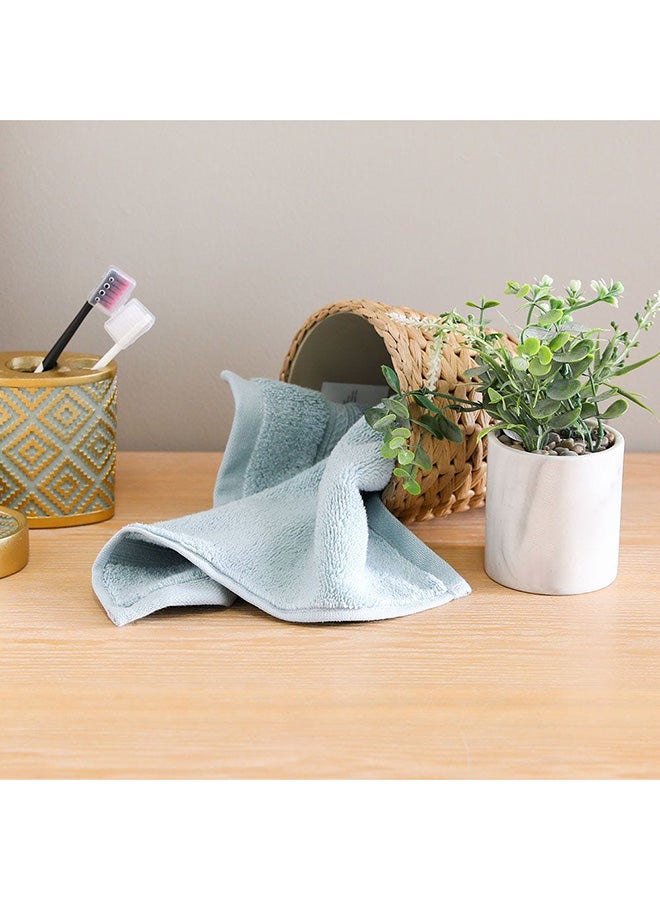 Danube Home Flossy Advance Face Towel 100% Cotton 650 gsm Lightweight Everyday Use Face Towels Ultra Soft And Highly Absorbent For Bathroom Gym L 33 x W 33 Cm-Aqua Blue - Image 1