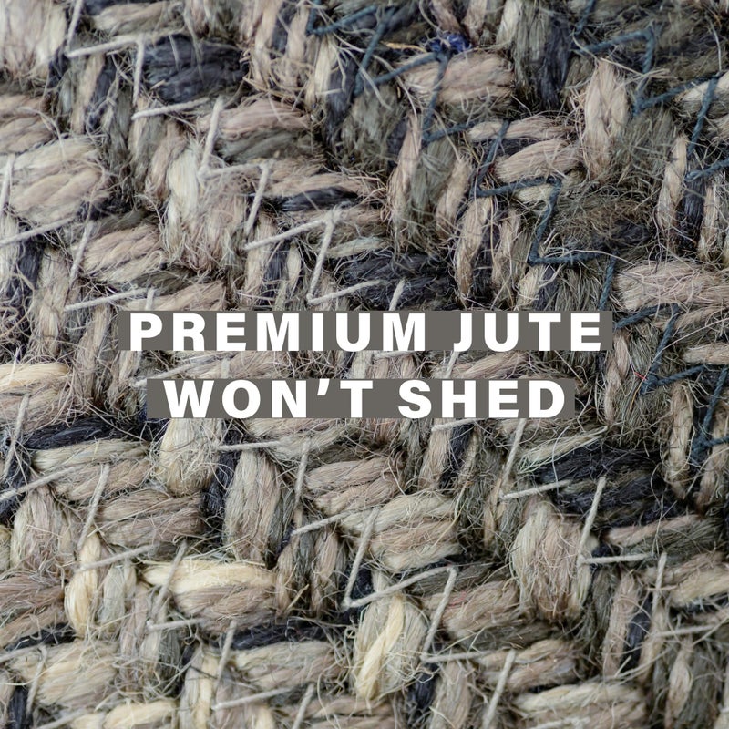 Homespice Flint Hill Jute Braided Rugs 27x45 - Gray Country Kitchen Rugs for Primitive Decor - Image 4