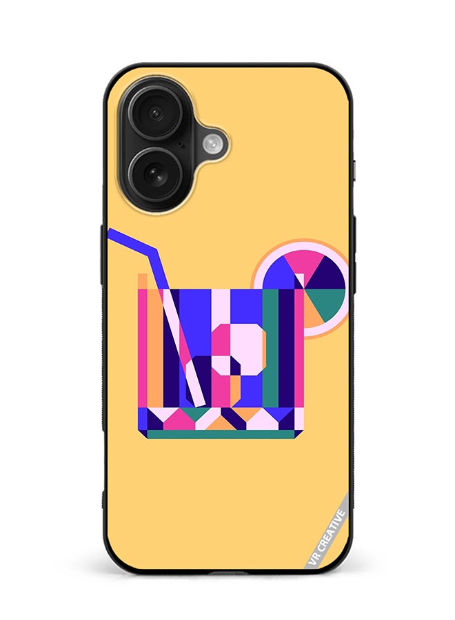 VR CREATIVE Protective Case Cover For Apple iPhone 16 Juice Cup Design Multicolour