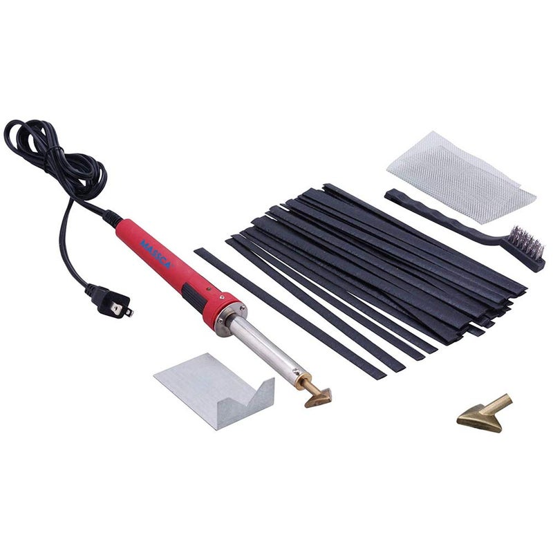 Massca Plastic Welding Kit with Plastic Welder, Rods, Reinforcing Mesh, Hot Iron Stand, and Wire Brush - Plastic Bumper Repair Kit DIY Arts, Crafts & Professional Surface Repair, Portable 80 Watt - Image 3