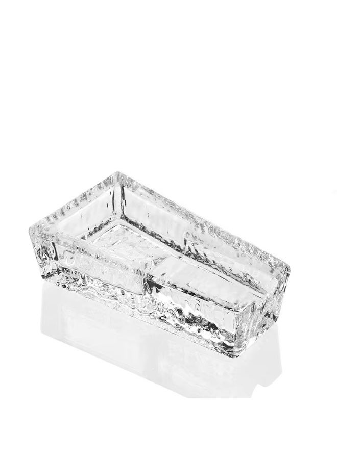 Hemingway Crystal Glass Cigar Ashtray – Heavy Weight Clear Decorative Ashtray. Luxury Table Ashtray for Home, Office & Lounge - Image 1