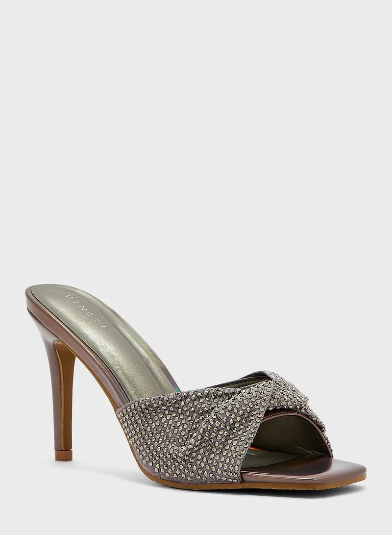Vincci One Strap High Heel Sandals