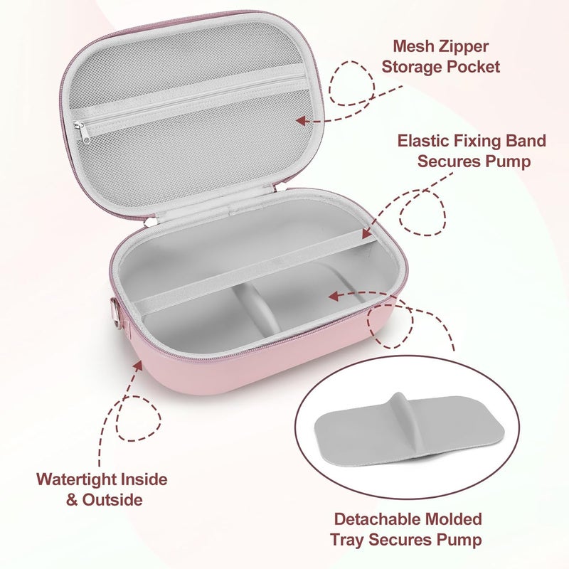 Yewltvep Wearable Breast Pump Bag for HandsFree Breast Pumps Hard Breast Pump Case for MomcozyWilloweufySecurityMedelaTSRETEBluefairNuliie Storage Bag for Pumping Travel Bag Diaper Bag or Handbag - Image 3
