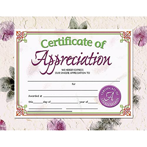 Hayes Certificates of Appreciation, Service Recognition for Students, Employees & Teams, Customizable Awards, Full-Color Matte Finish, 8.5" x 11" - 30 Pack - Image 5