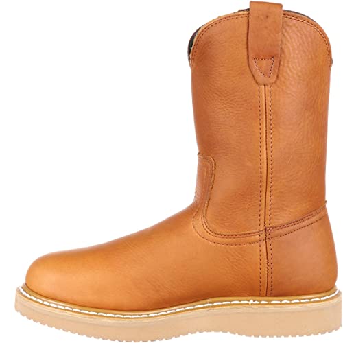 Georgia Boot Wedge Work Wellington, Barracuda Gold, Size 7.5(W) - Image 5