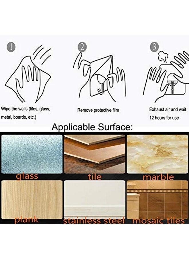 ONESWI ONESWI Adhesive Wall Hooks 15lb(Max) Transparent Reusable Traceless Hooks,Waterproof and Oilproof,Bathroom Kitchen Heavy Duty Self Adhesive Hooks,20 Packs  - Image 2