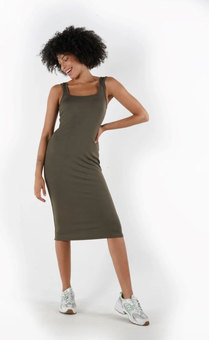 الكسندر جاردي Ribbed Tank Midi Dress