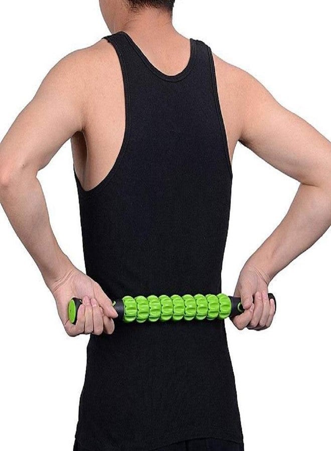 Bodylastics Deep Tissue Massage Roller Stick to Relieve Muscles Soreness, Cramping, Tightness for Legs, Back, Shoulder & Calf - 45cms Long (Green) - Image 1