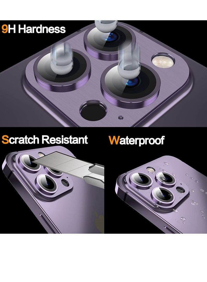 Designed for iPhone 14 Pro Max Camera Lens Protector, for iPhone 14 Pro Camera Lens Protector, 3D Alloy Metal and Tempered Glass Camera Screen Protector, Full Coverage Protection - Image 3