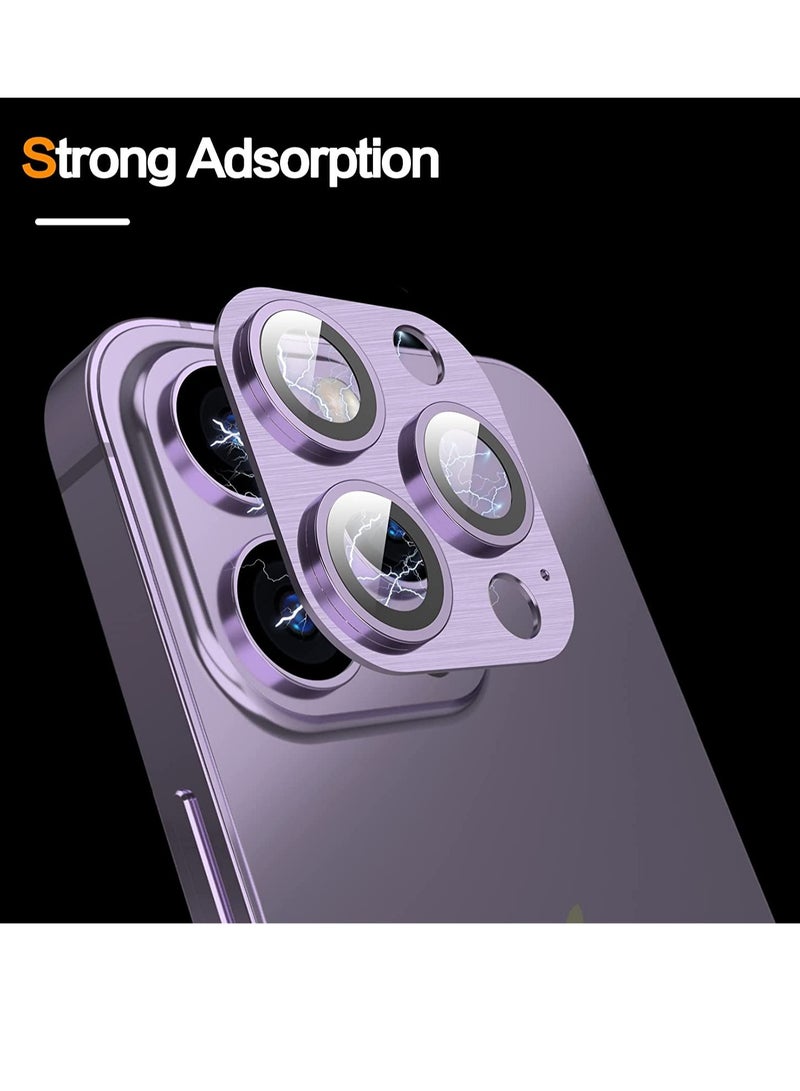 Designed for iPhone 14 Pro Max Camera Lens Protector, for iPhone 14 Pro Camera Lens Protector, 3D Alloy Metal and Tempered Glass Camera Screen Protector, Full Coverage Protection - Image 5