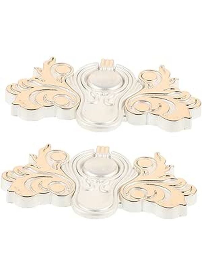 Silver Butterfly Cabinet Handles 2pcs Modern Metal Drawer Knobs for Dresser Cupboard Pulls - Image 1