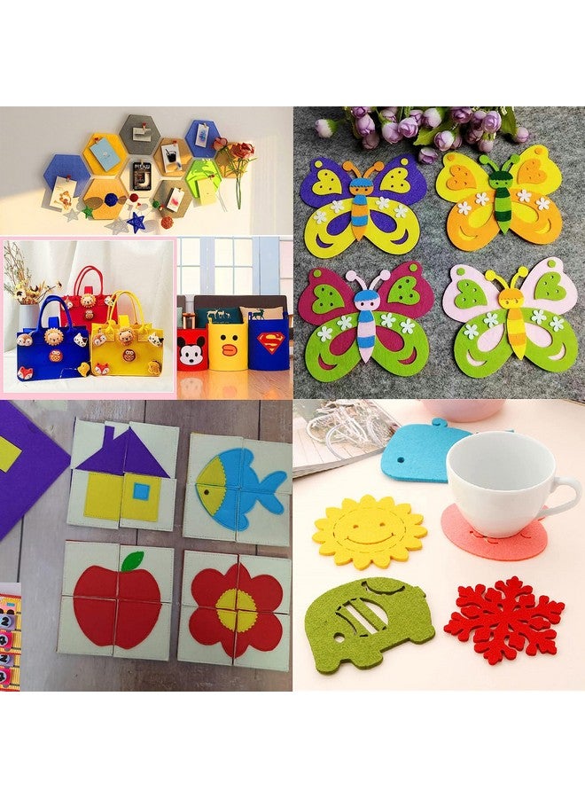 Lakeer A4 Felt Sheets 29.7cm X 21cm Set 10 Red Colour Felt Sheets Stiff Felt Fabric Hard Felt Squares Craft Felt 1mm Thickness for Kids School DIY Crafts Patchwork Embroidery Crafting Project - Image 5