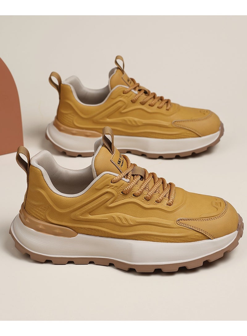 SKY VIEW Men Fashion Casual Shoes Mid Top Wide Hiking Sneakers Non-Slip Trekking Walking Shoes Running Shoes for Men with Arch Support - Image 2