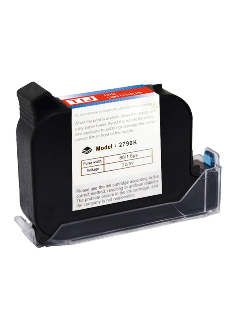 Demin 2790K Original Solvent Quick Dry Ink Cartridge Original Aqueous Water Soluble Ink Cartridge Replacement Handheld Inkjet Printer MX3S/D10 (Black)  - Image 1