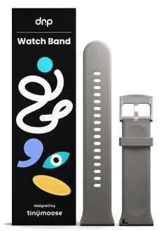 TinyMoose Tempo Watch Band Classic Liquid Silicone Strap Compatible with Tinymoose Tempo Smartwatch - Moonstone Silver  - Image 1