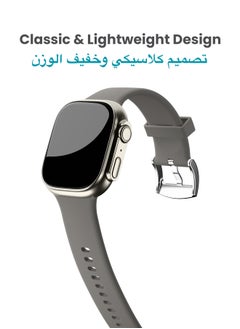 TinyMoose Tempo Watch Band Classic Liquid Silicone Strap Compatible with Tinymoose Tempo Smartwatch - Moonstone Silver  - Image 3