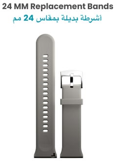 TinyMoose Tempo Watch Band Classic Liquid Silicone Strap Compatible with Tinymoose Tempo Smartwatch - Moonstone Silver  - Image 2
