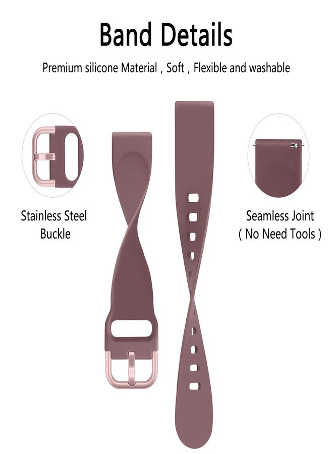 Meliya Silicone Bands Compatible with Garmin Venu SQ/Venu Sq 2/Venu SQ Music/Venu Sq 2 Music/Venu 2 Plus, 20mm Soft Silicone Sport Replacement Wristband Straps for Women Men (Smoke Violet+Milk Tea+Starlight) - Image 3