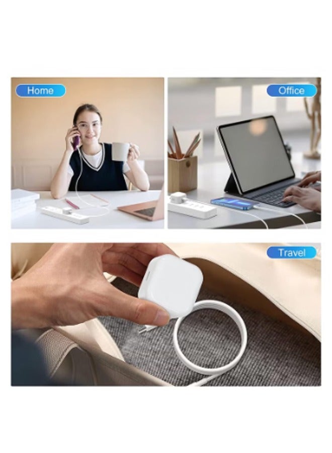 20W Fast Charger | USB C Wall Fast Charger with USB C to Lightning Cable Compatible For iPhone 14/14 Pro/14 Pro Max/13/12/SE2020/11/XR/XS Max/X/iPad - Image 4