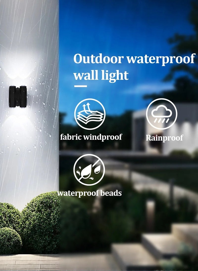Target 4*1W Modern LED Warm White Wall Light , IP65 Waterproof, Up & Down Lighting Black - Image 2