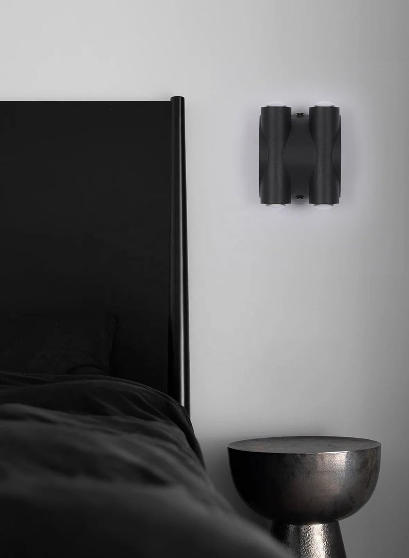 Target 4*1W Modern LED Warm White Wall Light , IP65 Waterproof, Up & Down Lighting Black - Image 3