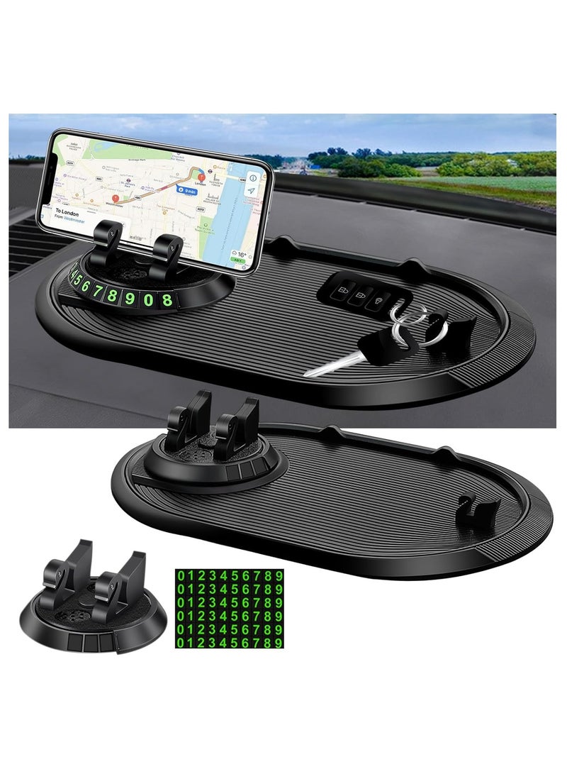 Generic Car Anti-Slip Mat Auto Phone Holder, Multifunction Rotatable Car Anti Slip Mat Phone Holder, Anti Slip Phone Mat for Car, Dashboard Cell Phone Holder, Car Dash Phone Holder for Phones, Keys, Gadgets - Image 1