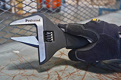 Proferred Plumbing Adjustable Wrench, Black Phosphate Finish, 4 Available Size Options 6-inch, 8-inch, 10-inch, 12-inch - T08004 - Image 2
