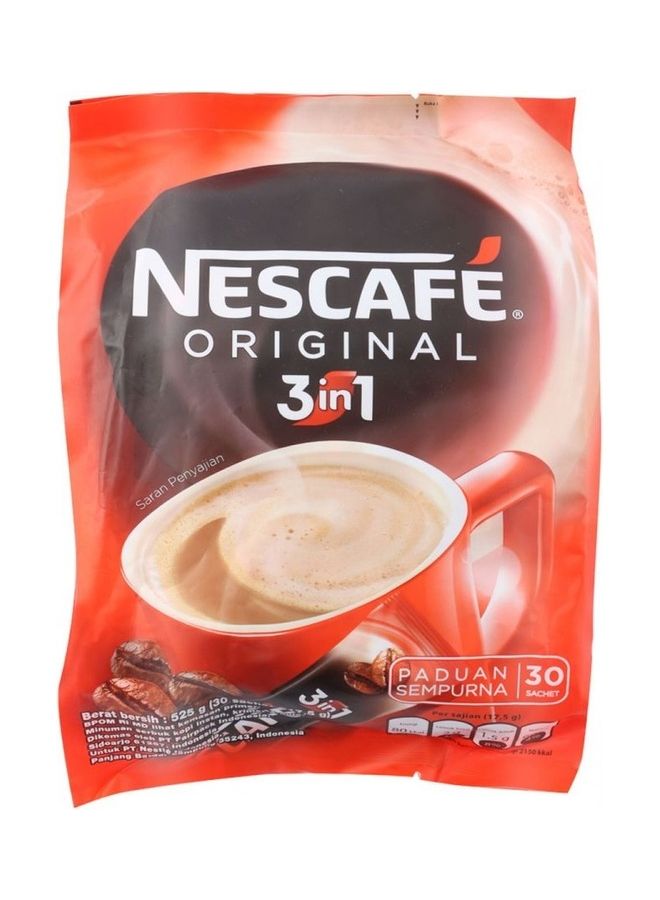 Nescafe Original 3 In 1 Coffee Mix 30 Piece 525grams - Image 1
