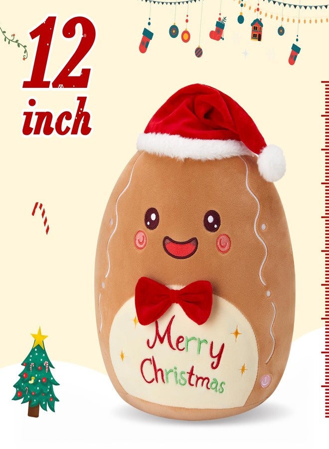 Glow Guards 12-inch Light up Gingerbread Man Plush Pillow, Soft Gingerbread Man Stuffed Animal Toy, LED Christmas Plush Stuffed Pillow Christmas Party Decoration Gift for Kids Boys and Girls - Image 4