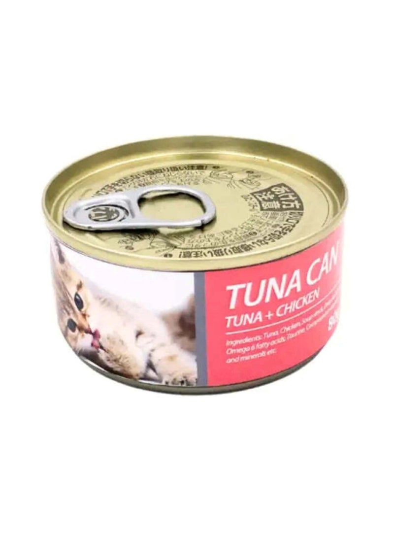 بايولاين علبة تونة ودجاج للقطط – 85 جم