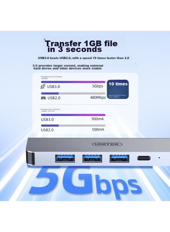 Superior Youyuezhe Expansion Dock, Type-c To Hdmi Adapter, Usb-c Hub, Pd Fast Charging, Thunderbolt 3 Compatible, Universal For Apple, Huawei Laptops, Phones, Tablets, Converter D112a - Image 5