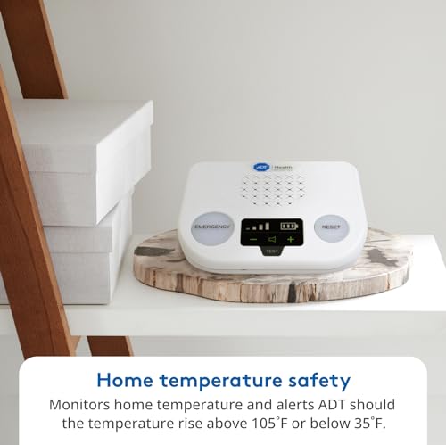 ADT Medical Alert Plus - in-Home Medical Alert System for Seniors - Cellular 4G Coverage, 600ft Pendant Range, Home Temperature Monitoring, 24/7 U.S. Based Monitoring (Black Wristband) - Image 5