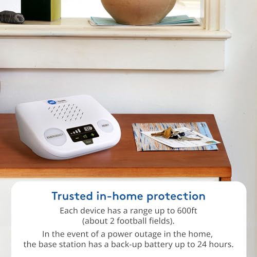 ADT Medical Alert Plus - in-Home Medical Alert System for Seniors - Cellular 4G Coverage, 600ft Pendant Range, Home Temperature Monitoring, 24/7 U.S. Based Monitoring (Black Wristband) - Image 3