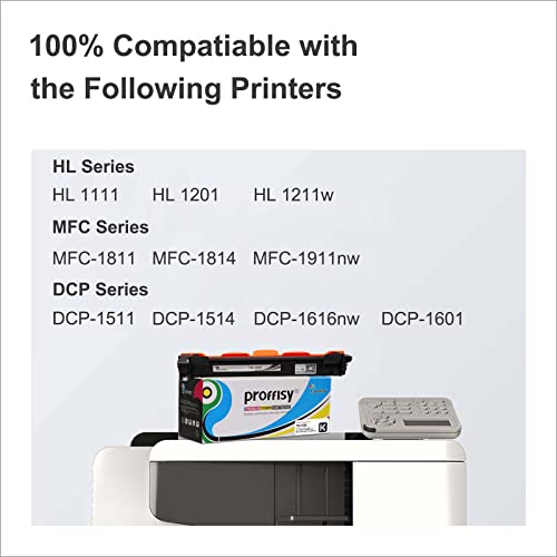 proffisy TN-1020 Toner Cartridge, Easy Refill TN-1020 Cartridge Compatible with Brother HL 1111,1201,1211w,DCP-1514,DCP-1511,DCP-1601,DCP-1616nw,MFC 1911nw,MFC-1811, MFC-1814 (1pcs) - Image 3