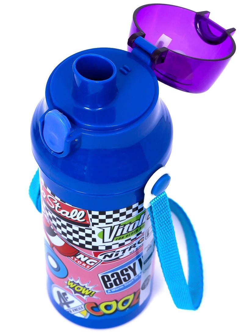 Eazy Kids زجاجة ماء للأطفال سهلة الاستخدام 600 مل - زرقاء - Image 3