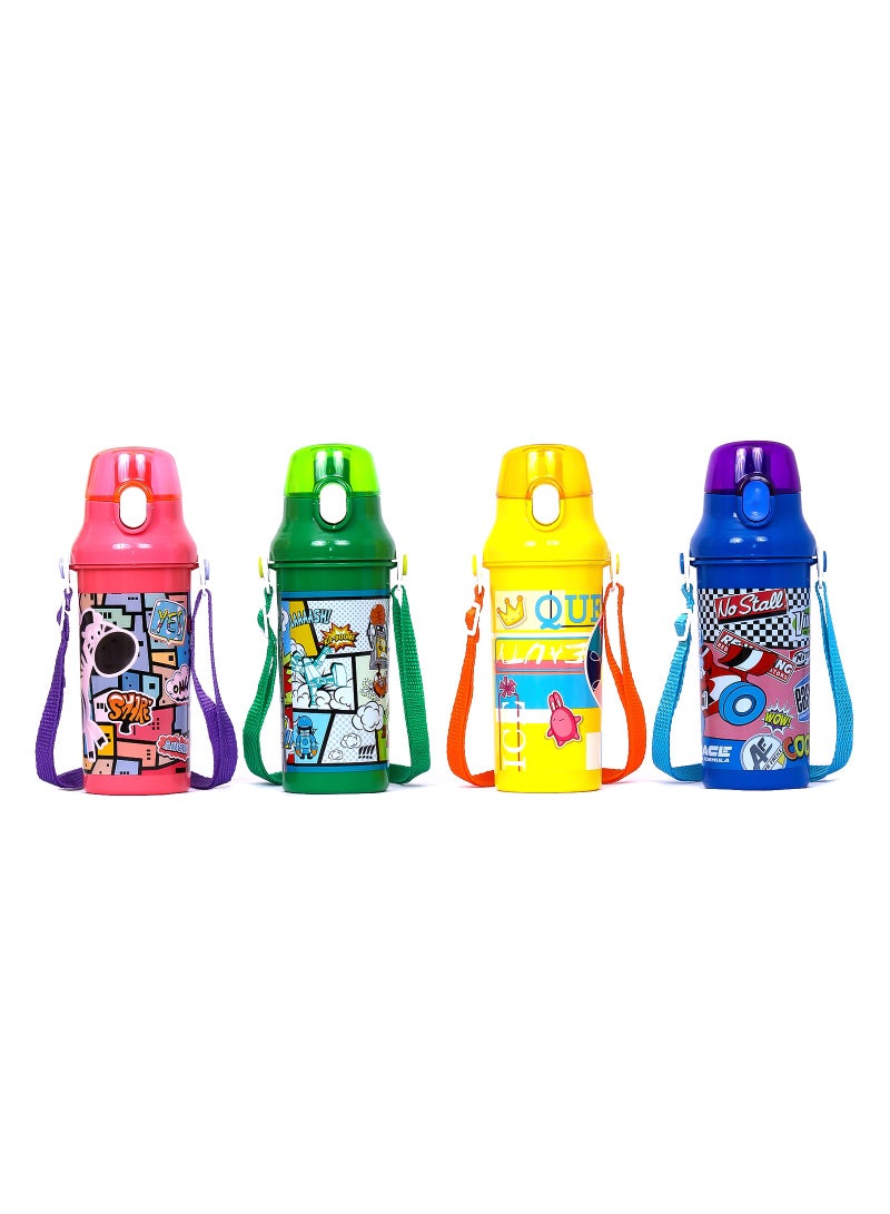 Eazy Kids زجاجة ماء للأطفال سهلة الاستخدام 600 مل - زرقاء - Image 5