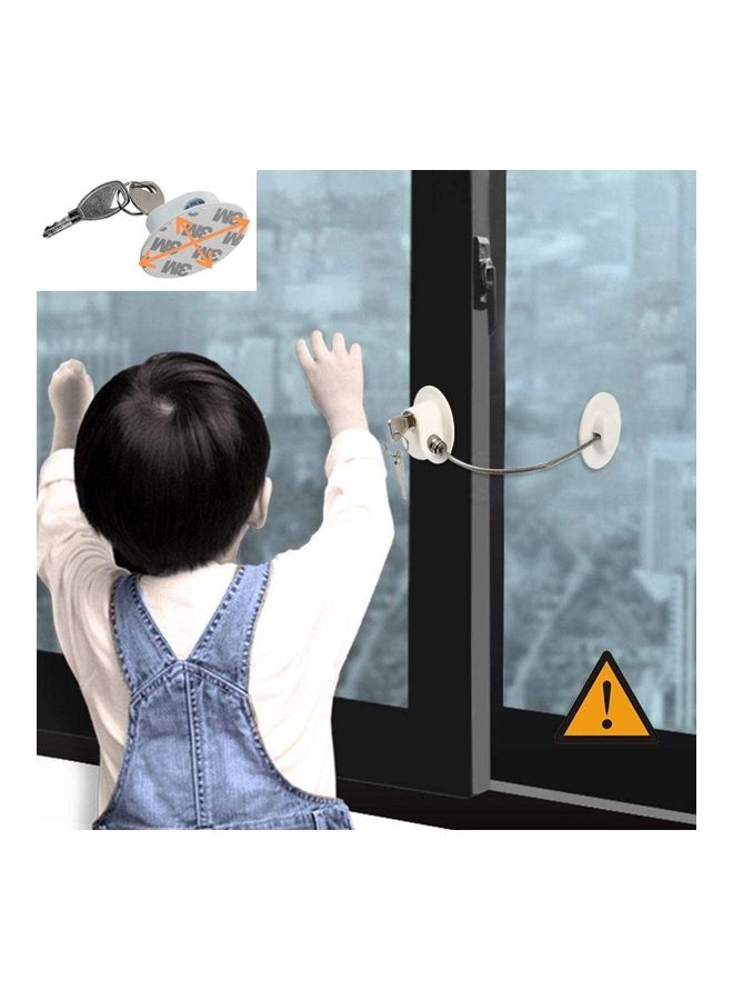 NIBEMINENT Childproof Refrigerator Lock With 2 Keys White - Image 4