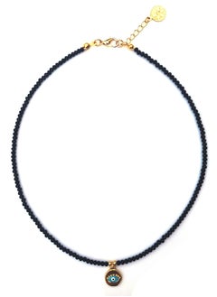 Alwan Crystal Necklace with Evil Eye Pendant  - Image 2