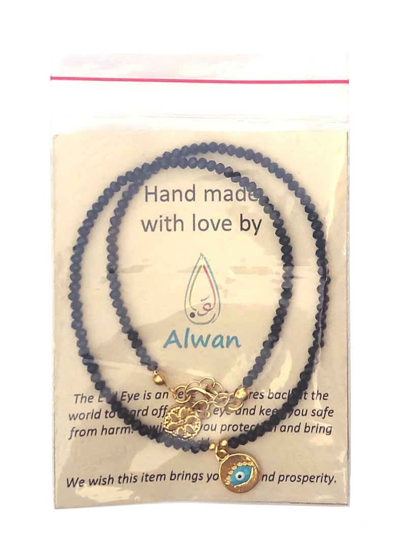 Alwan قلادة كريستالية مع تعليقة عين الشر - Image 4