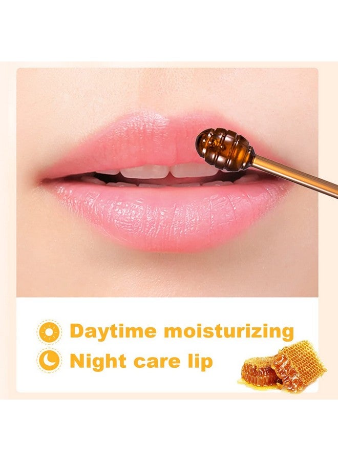 Alisesun Bee Balm Lip Balm Honey Pot，Hydrating & Prevention Dry And Cracked Lip Scrubs Exfoliator，Lip Sleep Mask Reduces Lip Lines (4 Packs) - Image 4