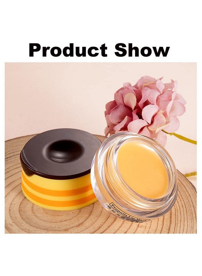 Alisesun Bee Balm Lip Balm Honey Pot，Hydrating & Prevention Dry And Cracked Lip Scrubs Exfoliator，Lip Sleep Mask Reduces Lip Lines (4 Packs) - Image 5