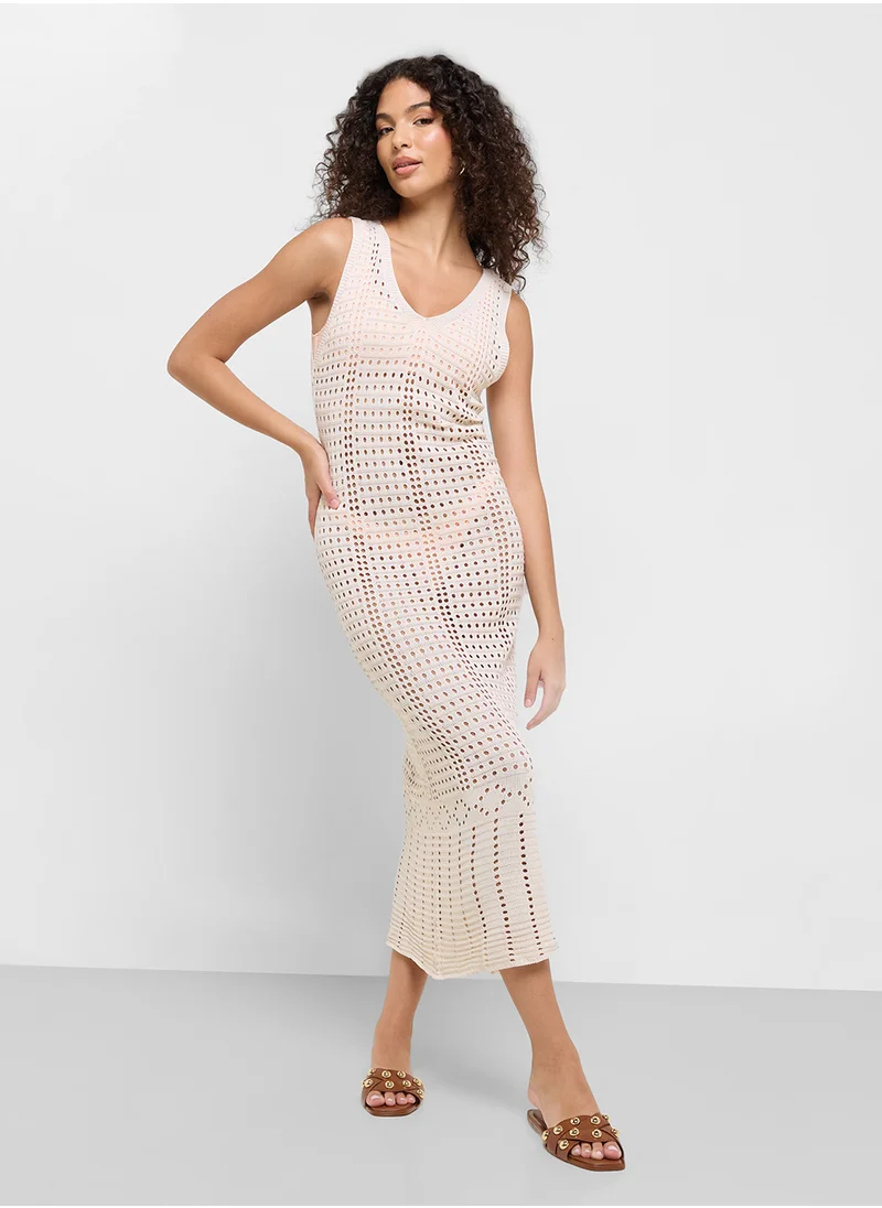 Ginger Crochet Sleeveless Dress