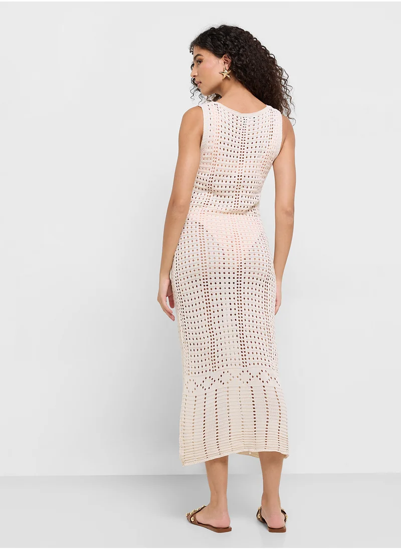 Ginger Crochet Sleeveless Dress