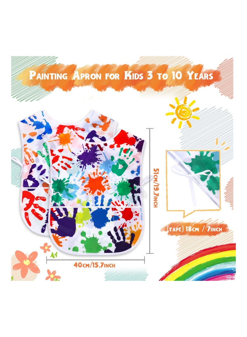SYOSI Kids Painting Apron, Kids Art Smock, Waterproof Artist Painting Aprons, Sleeveless Children Art Smocks for Age 3-10 Years, 2 Pcs (Type B) - Image 4