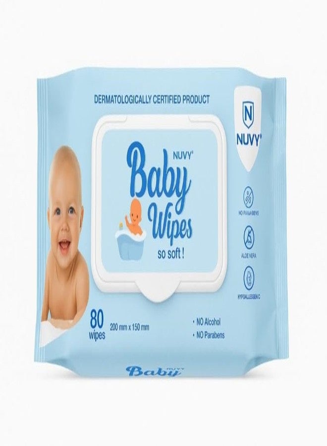 NUVY BABY WET WIPES PACK OF 1 (80 WIPES) - Image 3