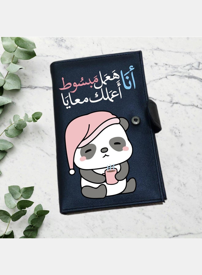 محفظة نسائية من الجلد الصناعي – بتصميم مطبوع أنيق مع عبارات مميزة – متينة وعملية - Image 2