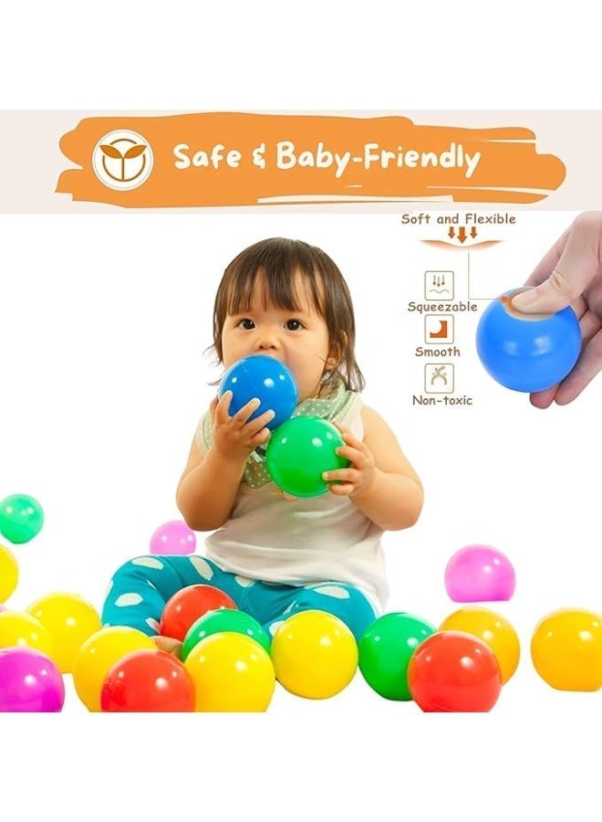 VIO 50 PCS 6.5CM Colorful Soft Plastic Ocean Ball Pit Balls for Kids Play Tent Play Area Playpen Pool Parties Indoor Outdoor Ball Pit Non Toxic Party Decoration Kids Gift Sensory Development Activity Toy - Image 2